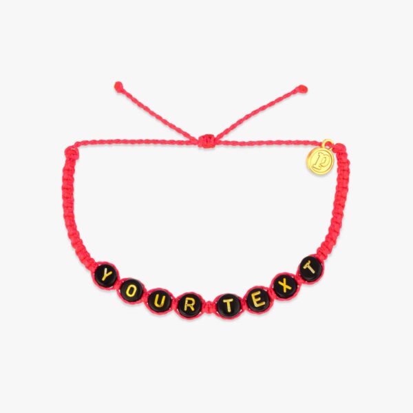 Black Alphabet Bead Bracelet - Image 7