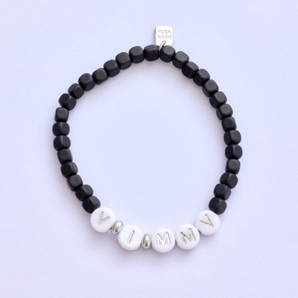 Silver Hematite Bead Stretch Bracelet - Image 5