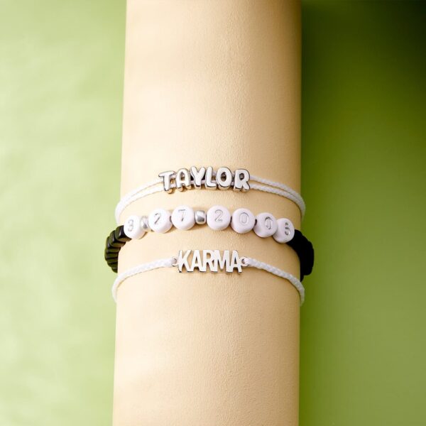 Silver Hematite Bead Stretch Bracelet - Image 6