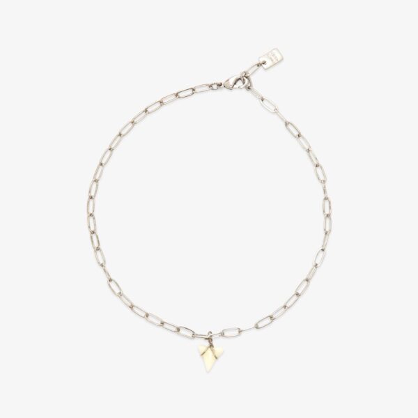 White Shark Tooth Chain Anklet - Image 2