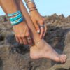 White Shark Tooth Chain Anklet - Image 4
