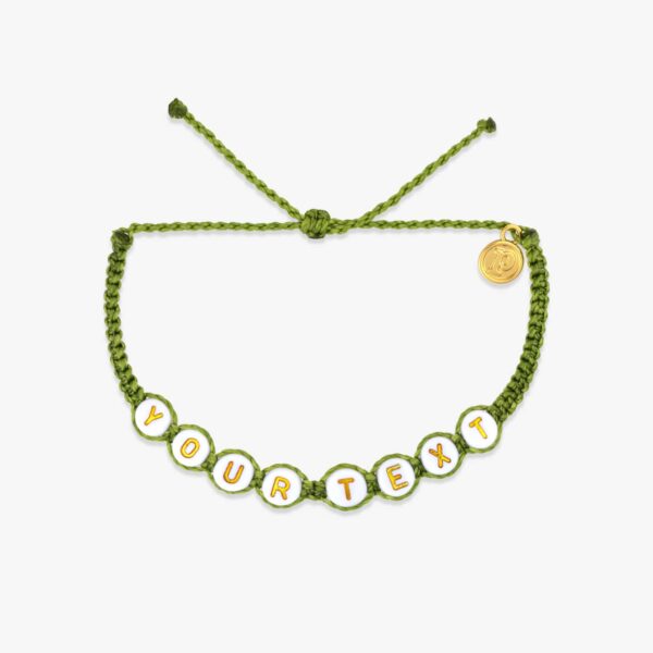 White Alphabet Bead Bracelet - Image 10