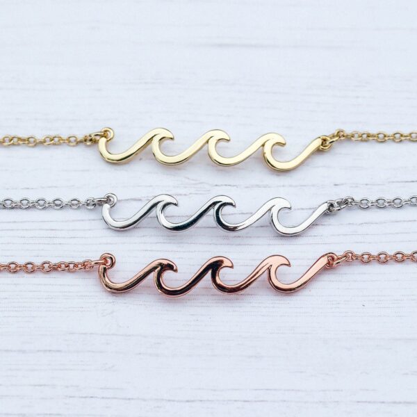 Delicate Wave Anklet - Image 5