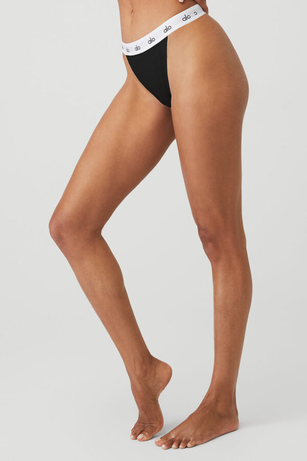 Icon French Cut Thong - Black - Image 3