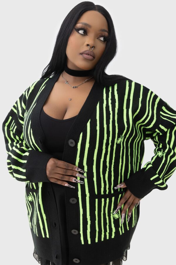 Beetlejuice Beetlejuice Beetlejuice Intarsia Cardigan - Image 13