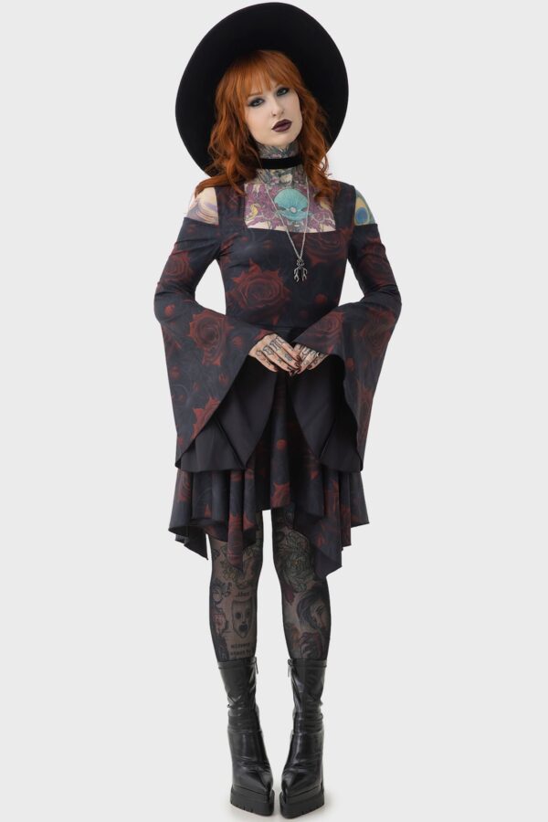 Blood Rose Mini Dress - Image 3