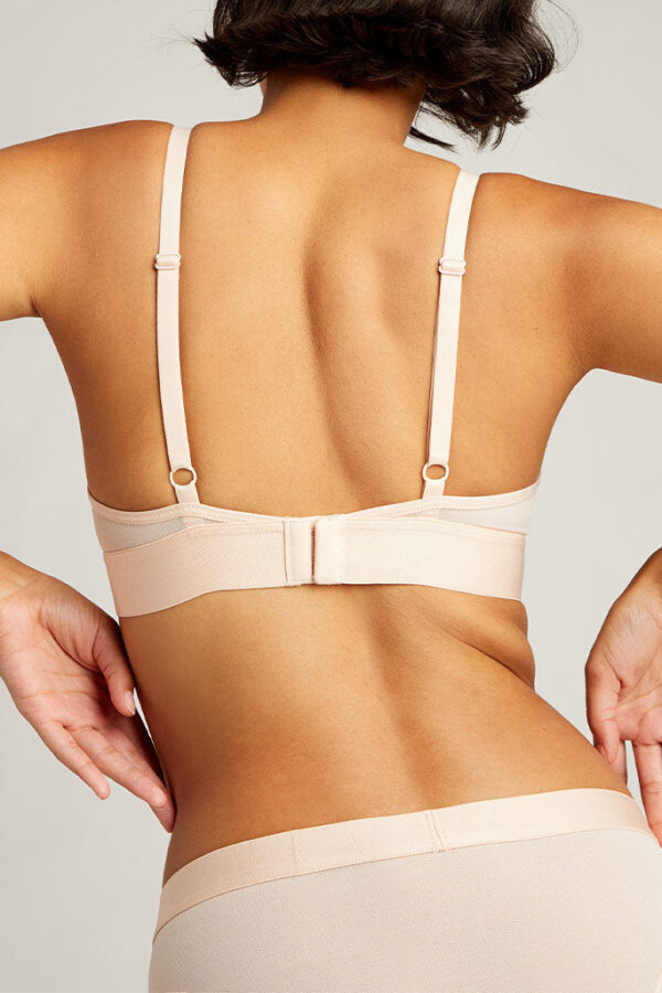 Sieve Triangle Bra in Peach - Image 5