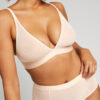 Sieve Triangle Bra in Peach