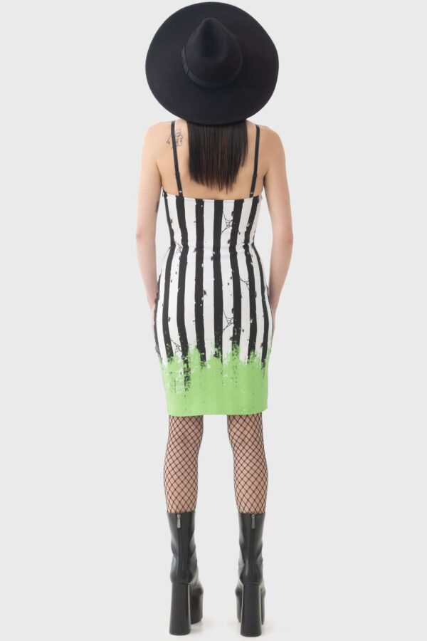 Distressed Stripe Bodycon Dress - Image 7