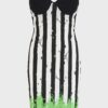 Distressed Stripe Bodycon Dress - Image 8