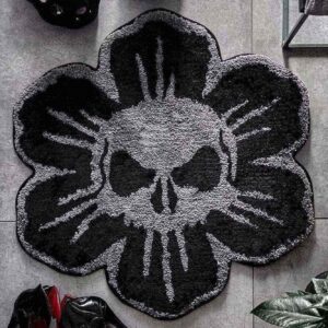Grim Blossom Bathroom Rug