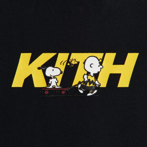 Kith Kids for Peanuts Skateboard Fast Logo Crewneck - Black - Image 4