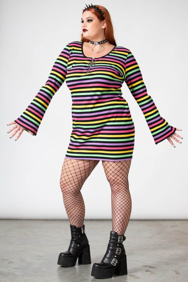 Lick The Rainbow Ribbed Dress - Image 8