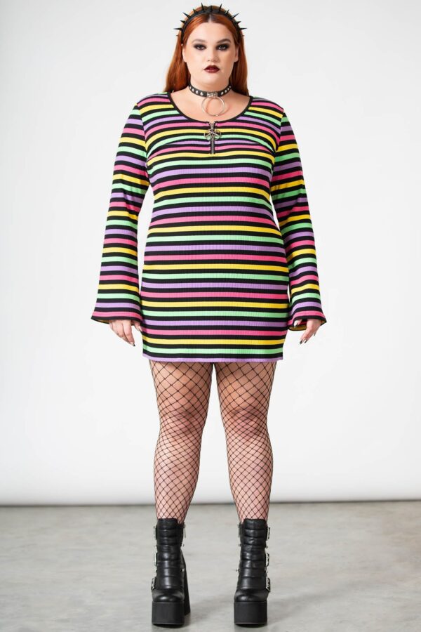 Lick The Rainbow Ribbed Dress - Image 9