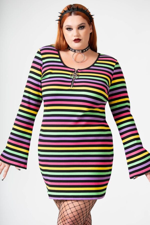 Lick The Rainbow Ribbed Dress - Image 10