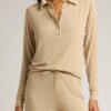 Fino Cashmere Polo in Dune - Image 2