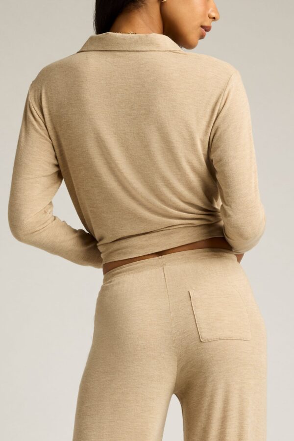 Fino Cashmere Polo in Dune - Image 3