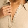 Fino Cashmere Polo in Dune - Image 4