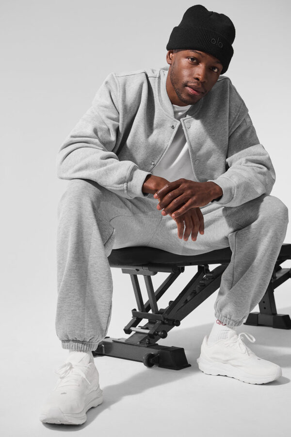 Renown Varsity Jacket - Athletic Heather Grey - Image 5