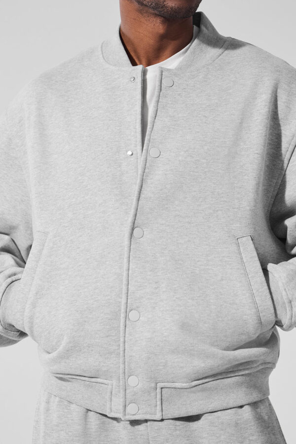 Renown Varsity Jacket - Athletic Heather Grey - Image 6