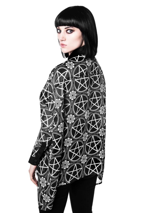 Pentagram Chiffon Shirt [B] - Resurrect - Image 2