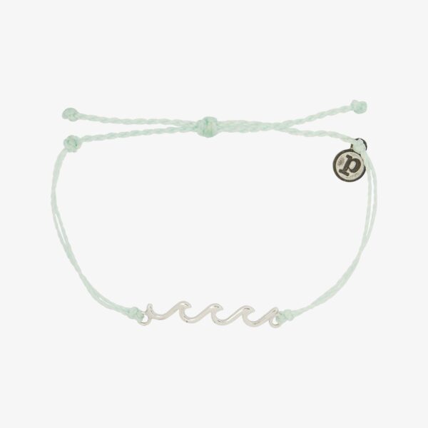 Silver Delicate Wave Bracelet - Image 3