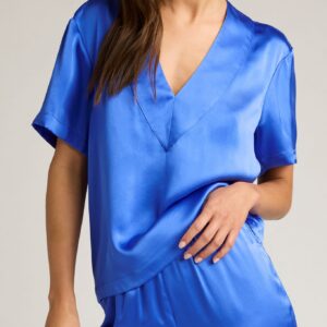 Eclipse Silk V-Top in Cobalt