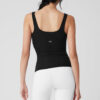 Ribbed Sea Coast Scoop Neck Tank - Black - Image 2