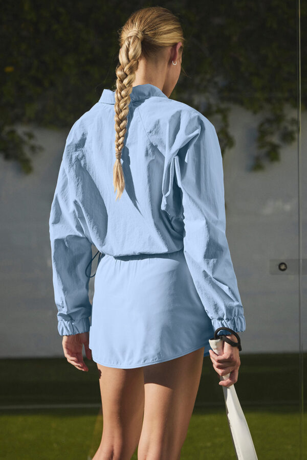 Cropped 1/4 Zip Alumni Pullover - Seashell Blue - Image 2