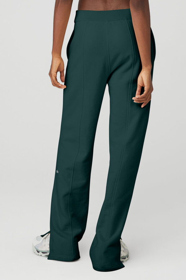 High-Waist Free Time Straight Leg Sweatpant - Midnight Green - Image 2
