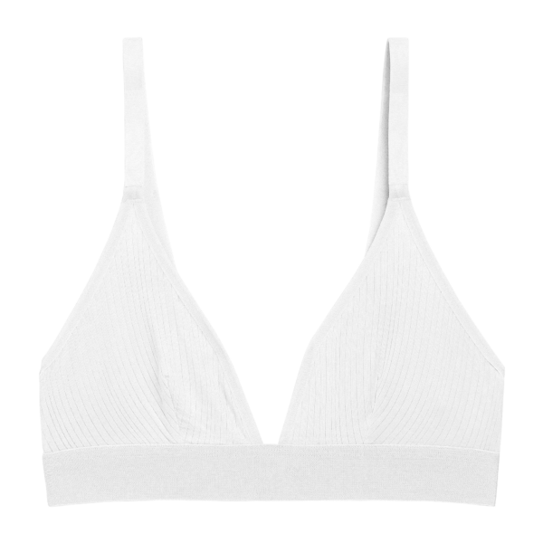 Whipped Triangle Bra in White - Image 8
