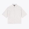 Box Crop Shirt Beige Stripe - Image 5