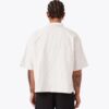 Box Crop Shirt Beige Stripe - Image 6