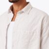 Box Crop Shirt Beige Stripe - Image 7