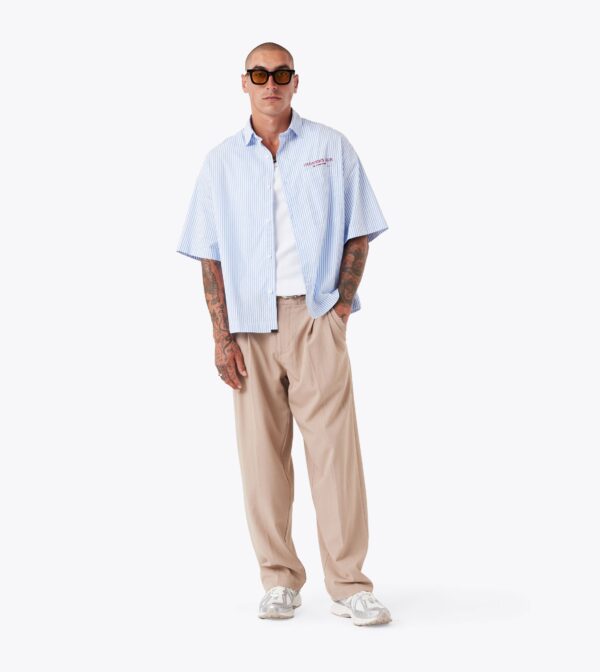Creator's Club Box Crop Shirt Blue Stripe - Image 2