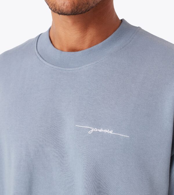 Rugger Fleece Tee Steel - Image 6