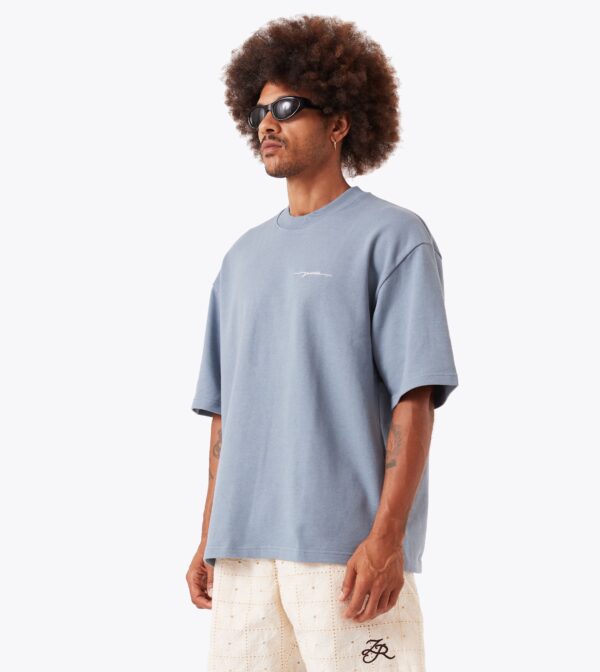 Rugger Fleece Tee Steel - Image 3