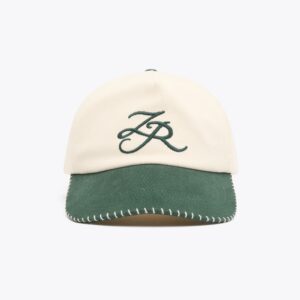 Stitched Emblem Cap Vintage White/Forest