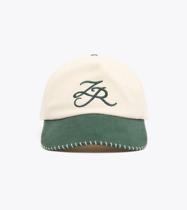 Stitched Emblem Cap Vintage White/Forest