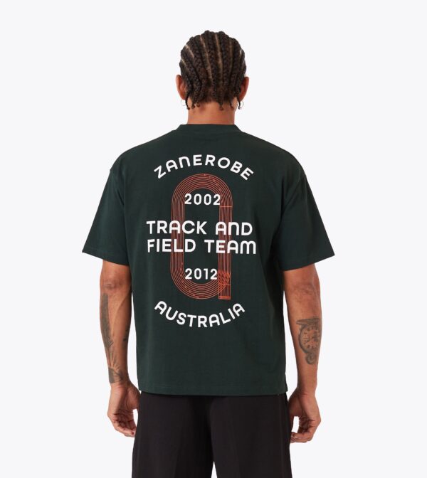 Track Team Box Crop Tee Forest - Image 2