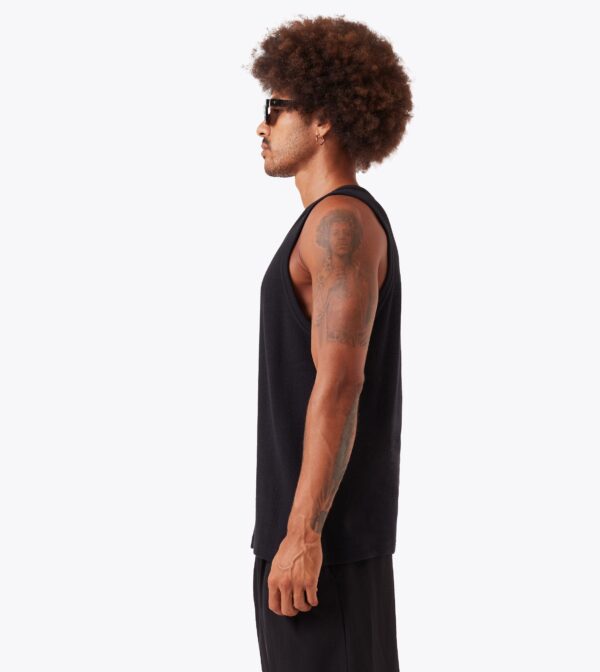Waffle Tank Black - Image 4