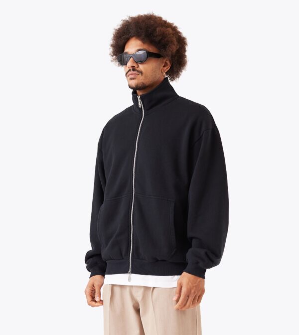 Zip Funnel Sweat Black - Image 3