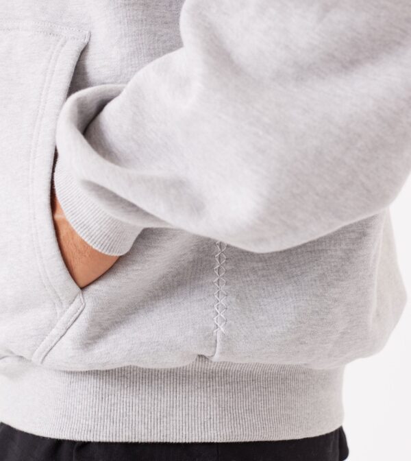 Zip Funnel Sweat Grey Marle - Image 9