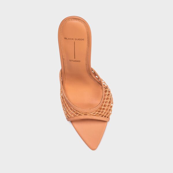 Black Suede Studio Else 100 Woven Mesh - Toast - Image 4